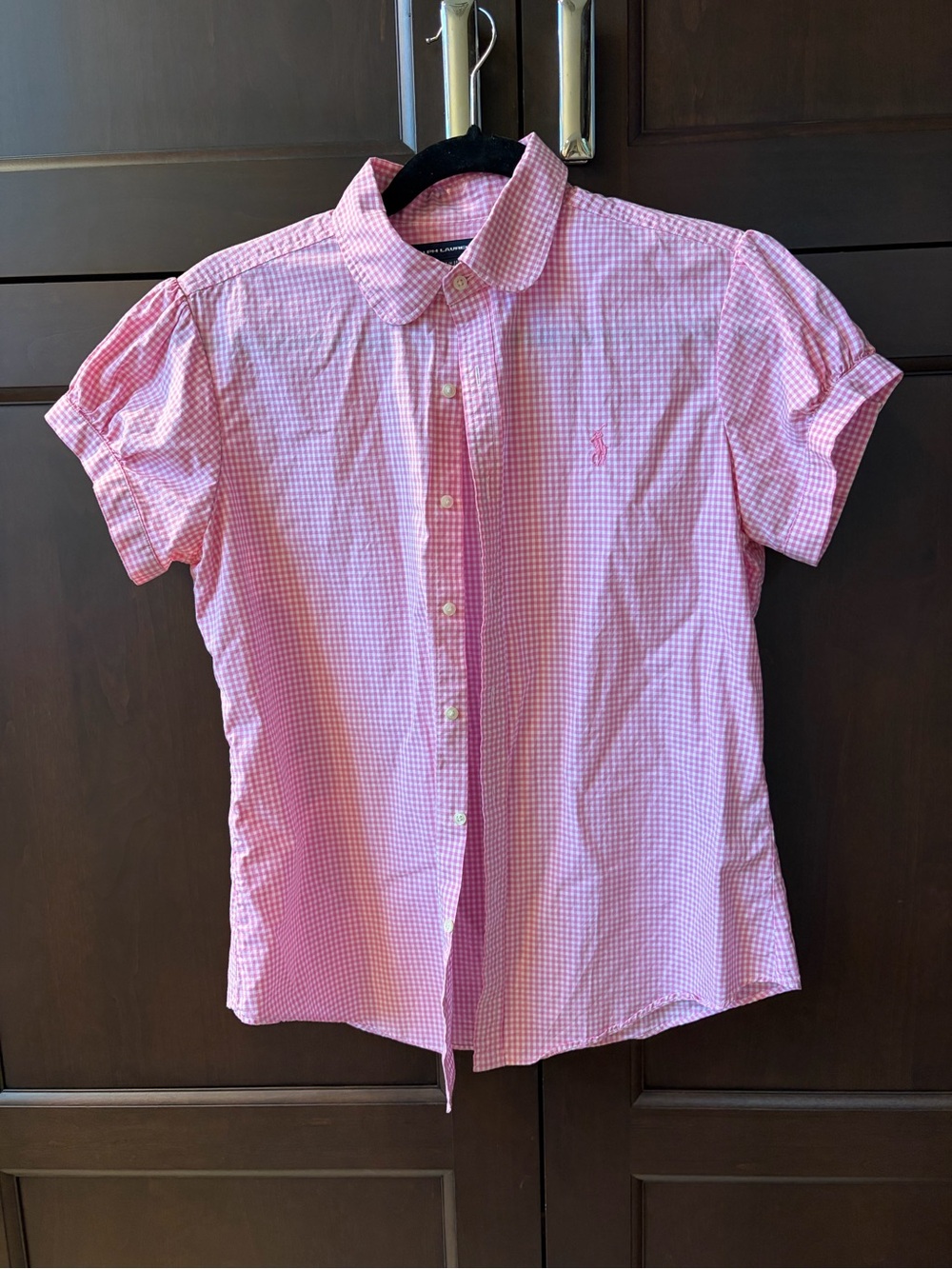 Polo Ralph Lauren Pink Gingham Button-Front